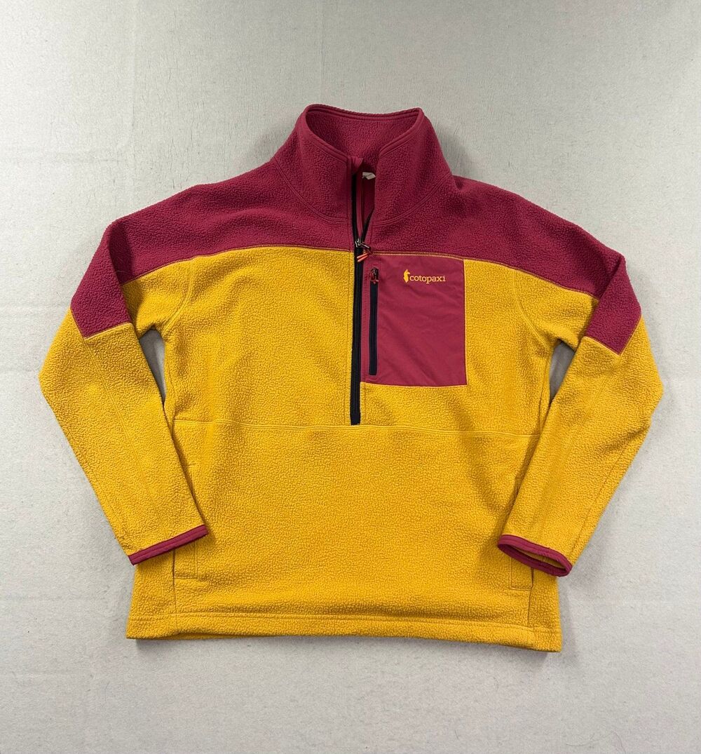 Cotopaxi Abrazo Half Zip Fleece Jacket Women's Size Large Yellow Colorway Logo